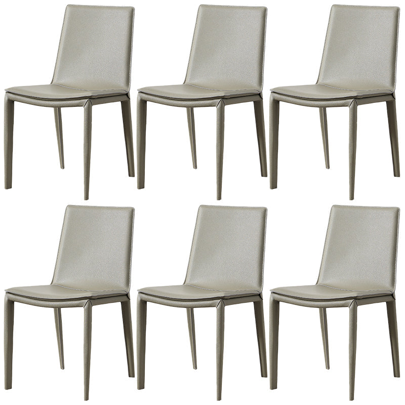 Sala riunioni Solid Designer Stile Stella laterale Sedia da pranzo in pelle finitura