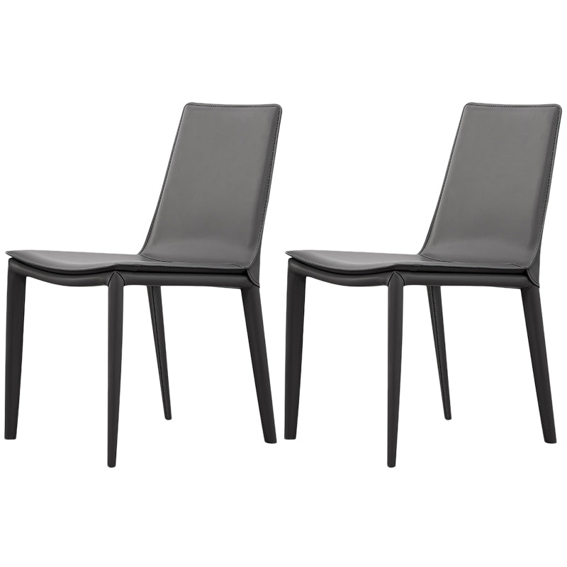 Sala riunioni Solid Designer Stile Stella laterale Sedia da pranzo in pelle finitura