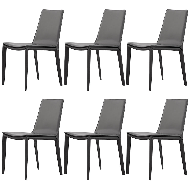 Sala riunioni Solid Designer Stile Stella laterale Sedia da pranzo in pelle finitura