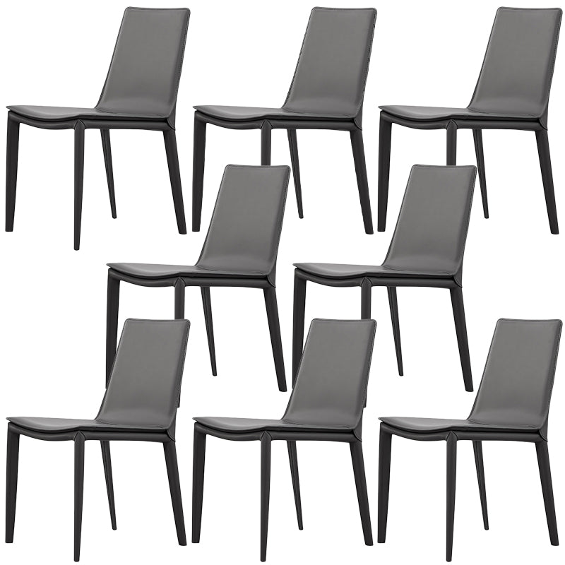 Sala riunioni Solid Designer Stile Stella laterale Sedia da pranzo in pelle finitura