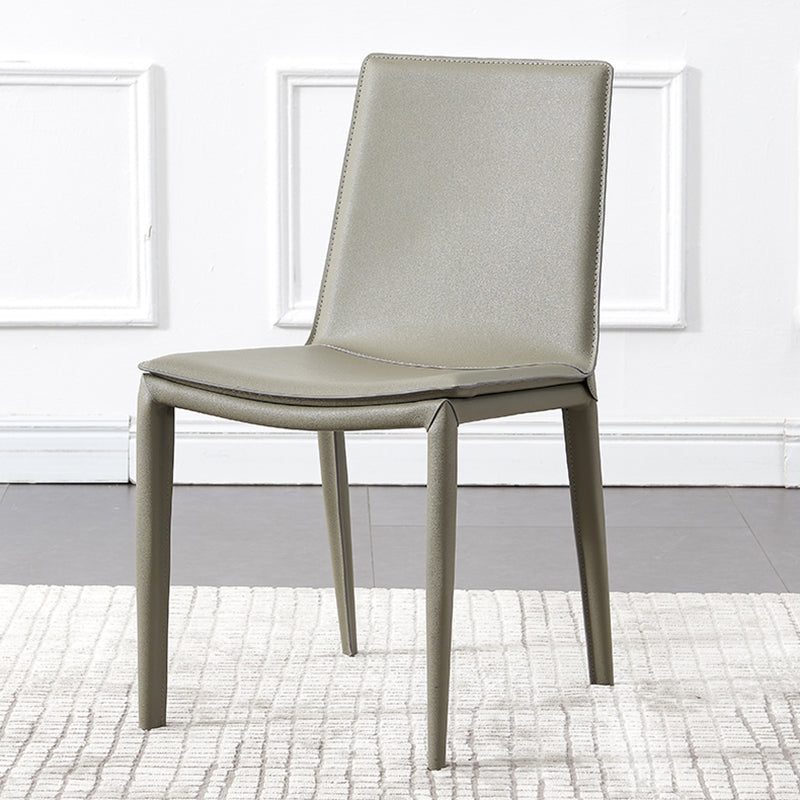 Sala riunioni Solid Designer Stile Stella laterale Sedia da pranzo in pelle finitura