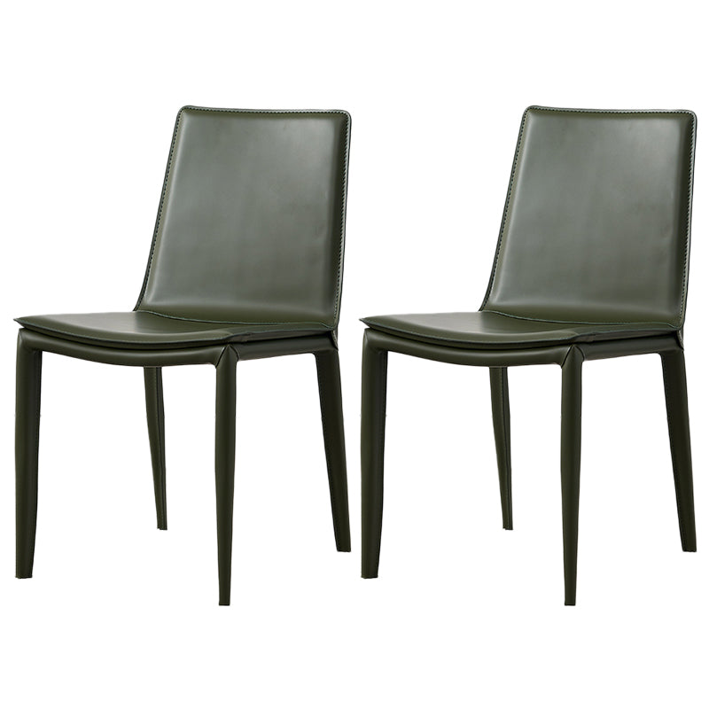 Sala riunioni Solid Designer Stile Stella laterale Sedia da pranzo in pelle finitura