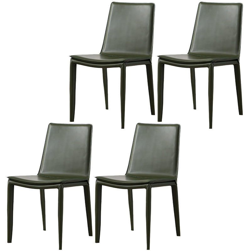 Sala riunioni Solid Designer Stile Stella laterale Sedia da pranzo in pelle finitura