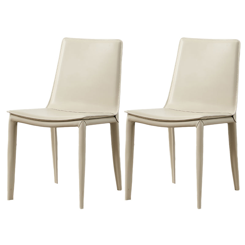 Sala riunioni Solid Designer Stile Stella laterale Sedia da pranzo in pelle finitura