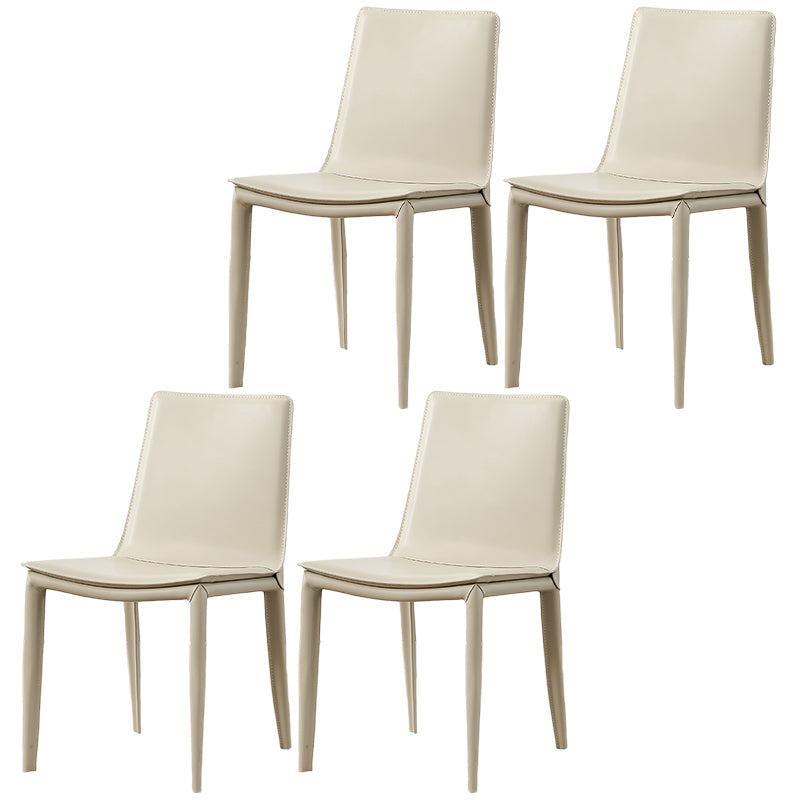 Sala riunioni Solid Designer Stile Stella laterale Sedia da pranzo in pelle finitura