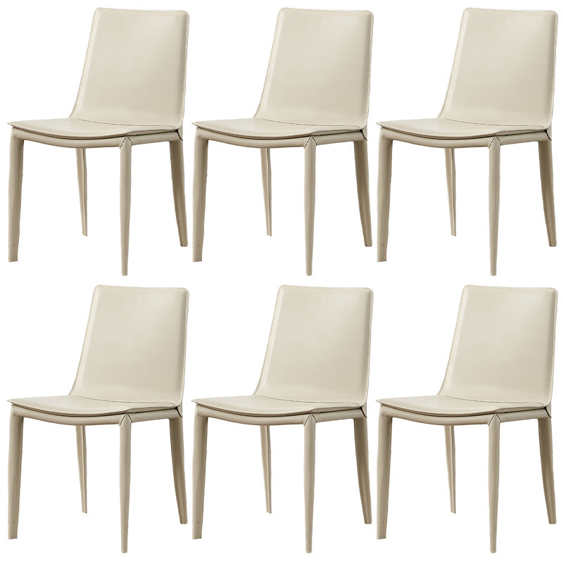 Sala riunioni Solid Designer Stile Stella laterale Sedia da pranzo in pelle finitura