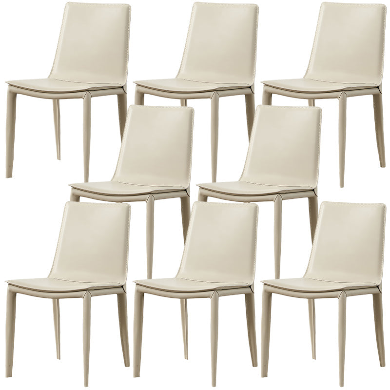 Sala riunioni Solid Designer Stile Stella laterale Sedia da pranzo in pelle finitura