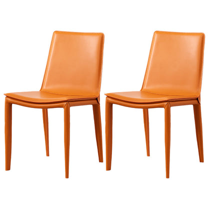 Sala riunioni Solid Designer Stile Stella laterale Sedia da pranzo in pelle finitura