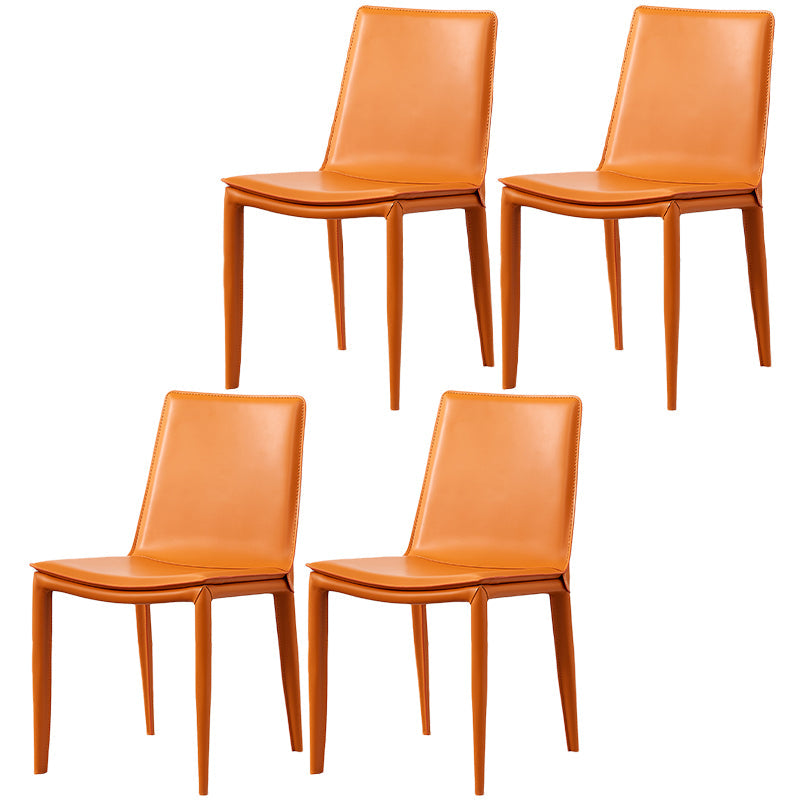 Sala riunioni Solid Designer Stile Stella laterale Sedia da pranzo in pelle finitura