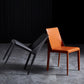 Silla lateral de estilo sólido de estilo sólido sólido silla de comedor de cuero