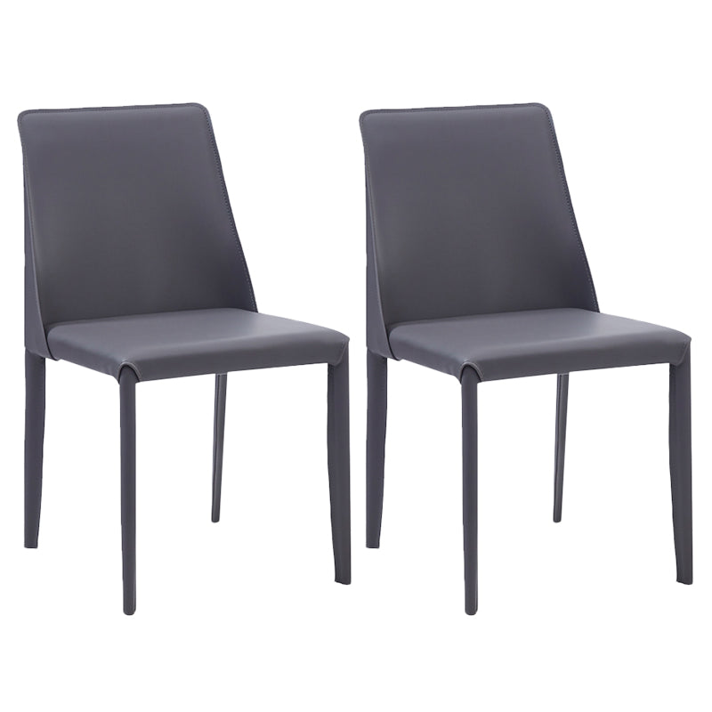 Silla lateral de estilo sólido de estilo sólido sólido silla de comedor de cuero