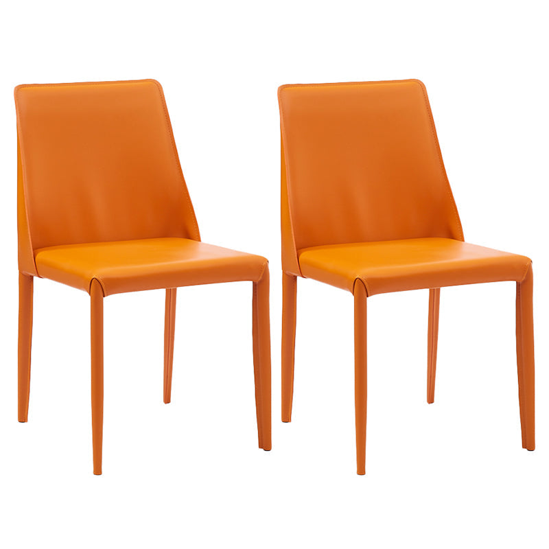 Silla lateral de estilo sólido de estilo sólido sólido silla de comedor de cuero