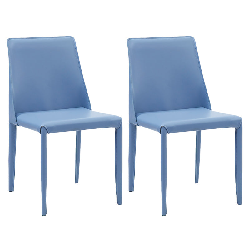 Silla lateral de estilo sólido de estilo sólido sólido silla de comedor de cuero