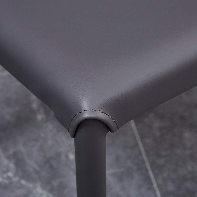 Silla lateral de estilo sólido de estilo sólido sólido silla de comedor de cuero