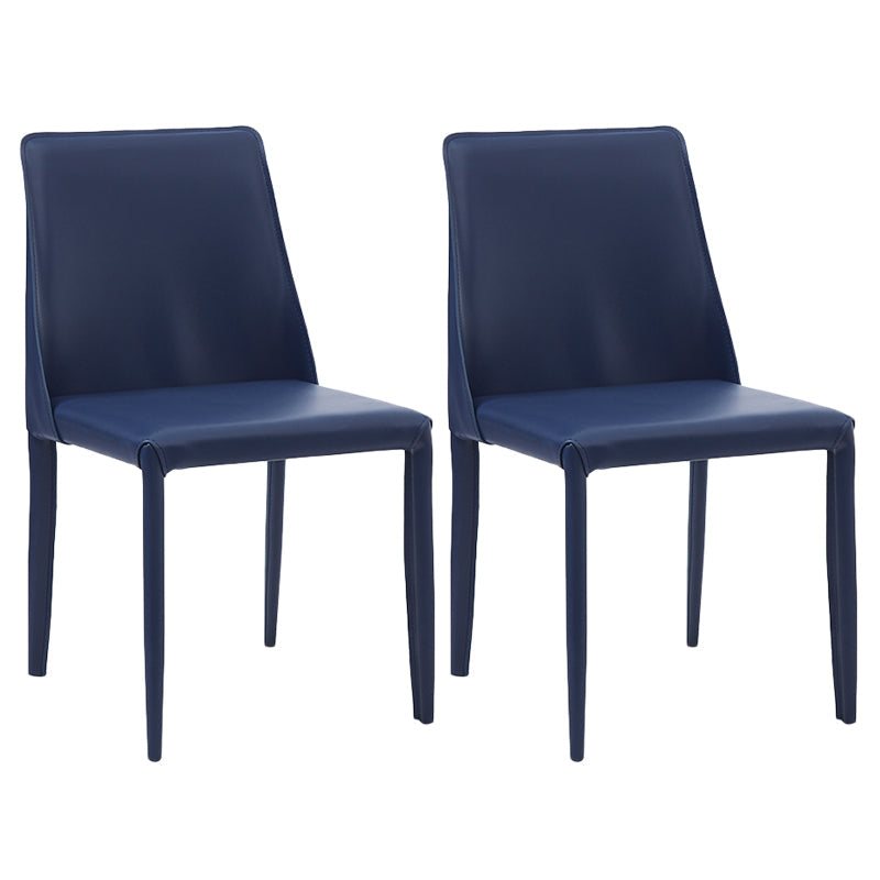 Silla lateral de estilo sólido de estilo sólido sólido silla de comedor de cuero