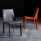 Silla lateral de estilo sólido de estilo sólido sólido silla de comedor de cuero
