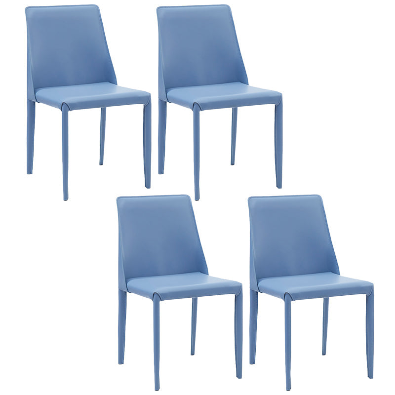 Silla lateral de estilo sólido de estilo sólido sólido silla de comedor de cuero