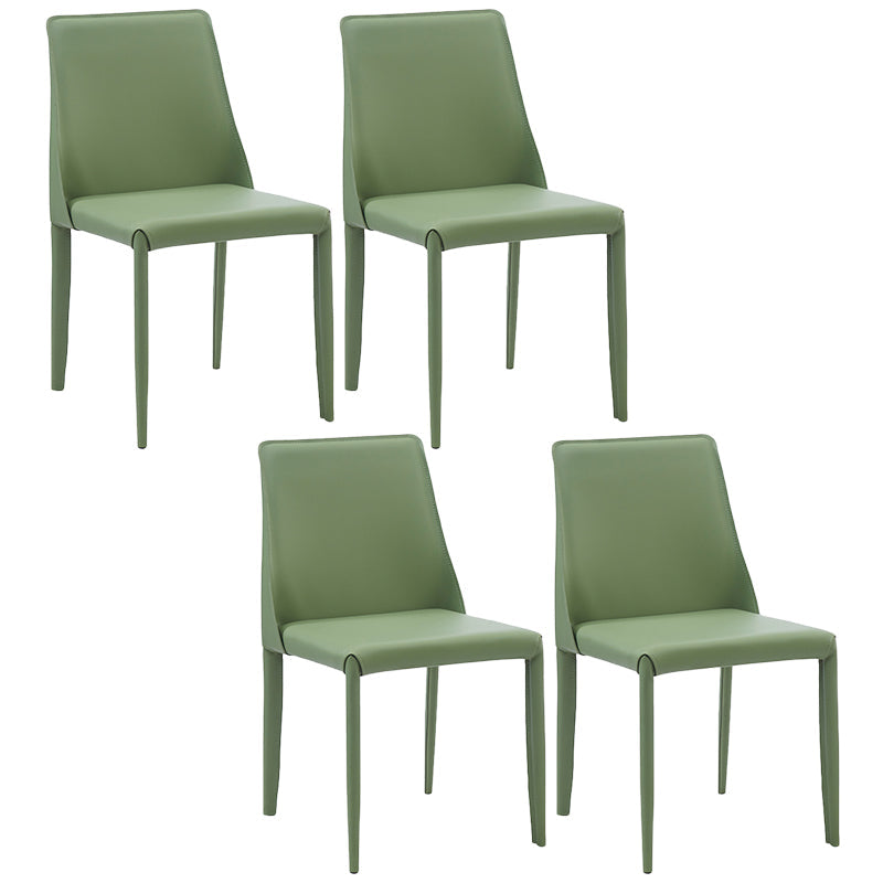 Silla lateral de estilo sólido de estilo sólido sólido silla de comedor de cuero