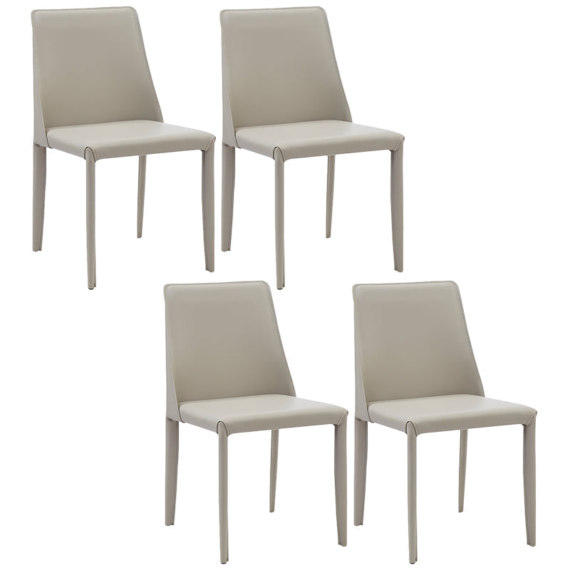 Silla lateral de estilo sólido de estilo sólido sólido silla de comedor de cuero