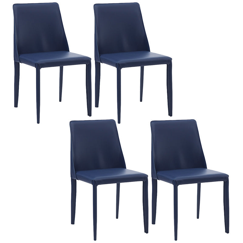 Silla lateral de estilo sólido de estilo sólido sólido silla de comedor de cuero