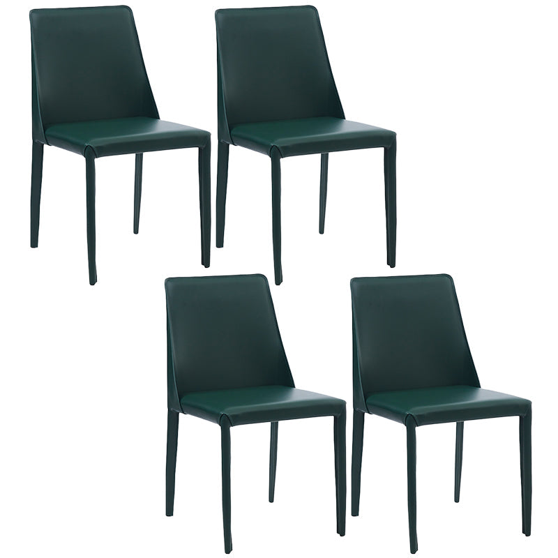 Silla lateral de estilo sólido de estilo sólido sólido silla de comedor de cuero