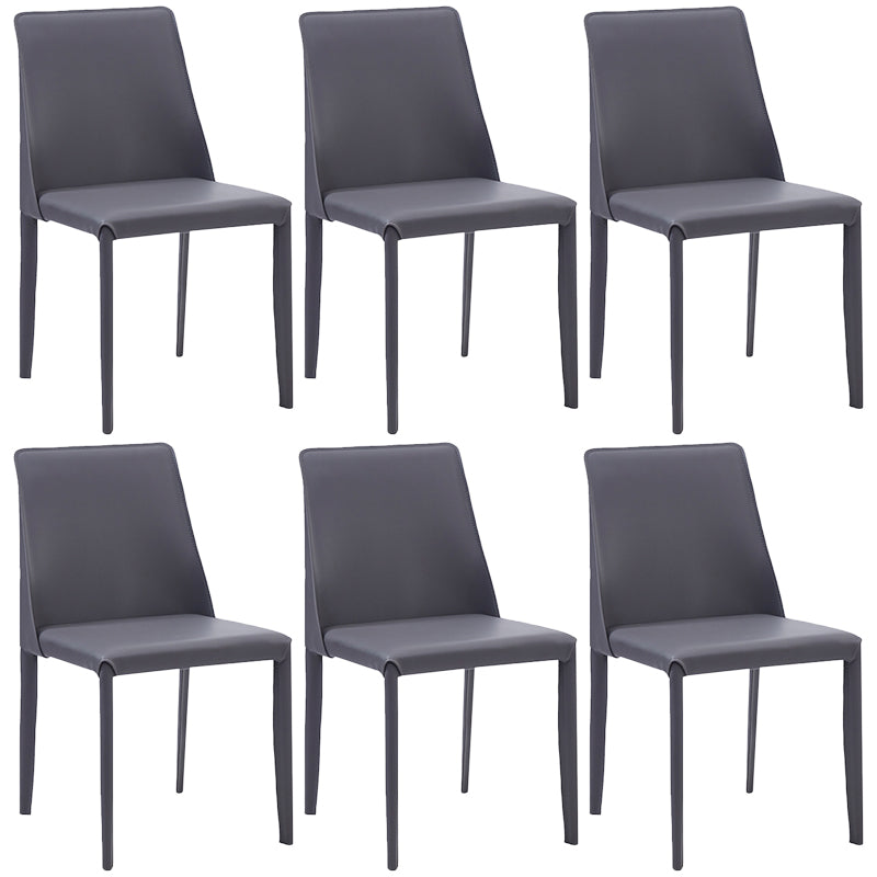 Silla lateral de estilo sólido de estilo sólido sólido silla de comedor de cuero