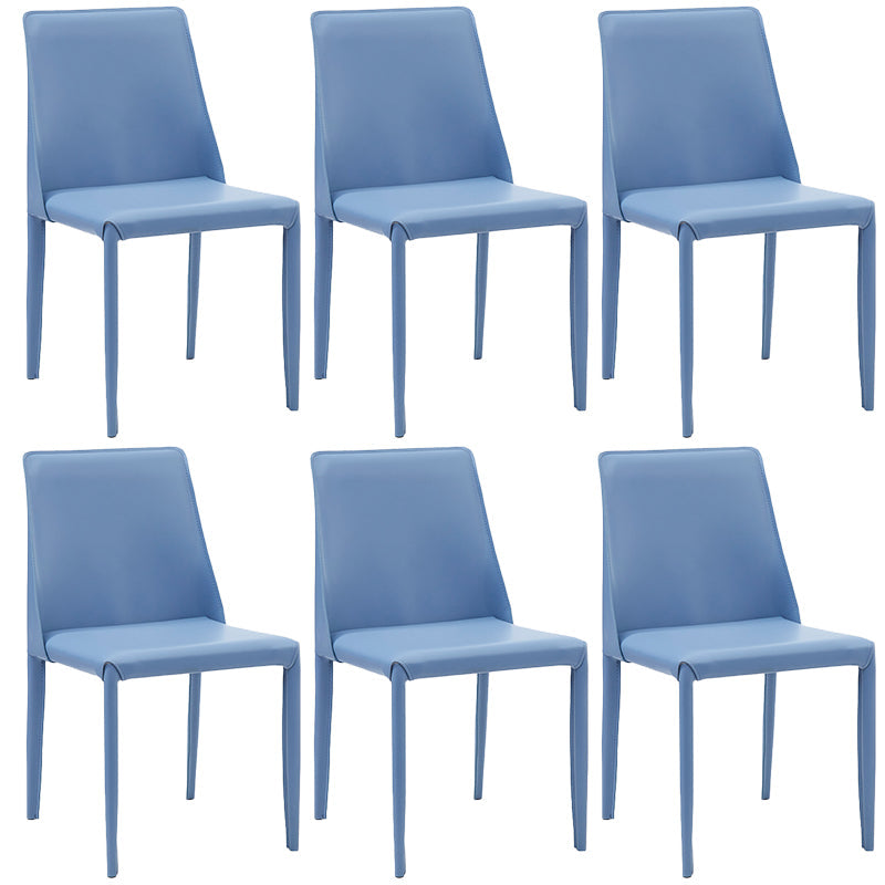 Silla lateral de estilo sólido de estilo sólido sólido silla de comedor de cuero