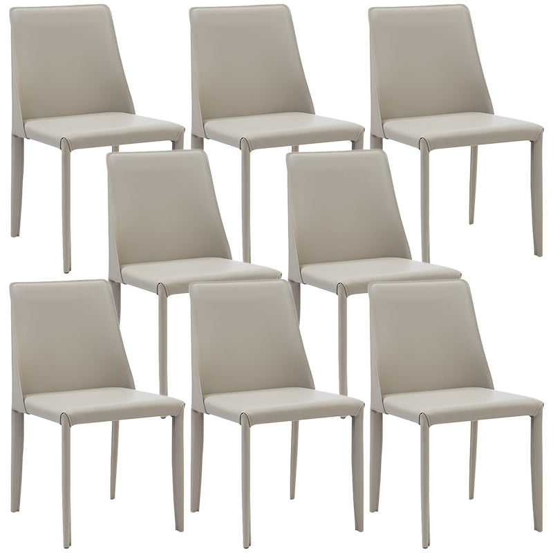 Silla lateral de estilo sólido de estilo sólido sólido silla de comedor de cuero