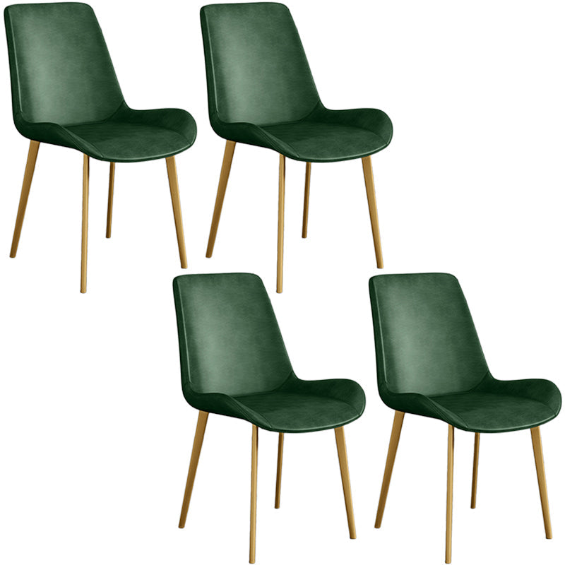 Cafetería sólida silla lateral silla lateral sillas de comedor de cuero falso