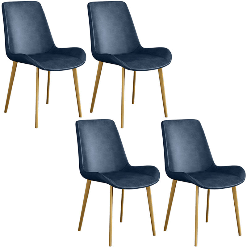 Cafetería sólida silla lateral silla lateral sillas de comedor de cuero falso