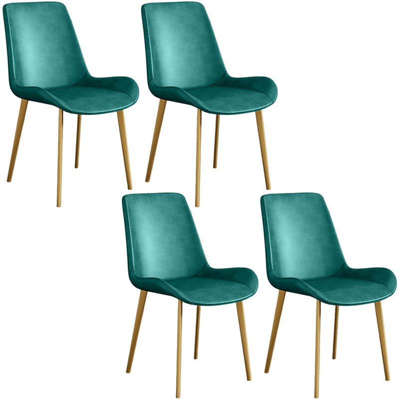 Cafetería sólida silla lateral silla lateral sillas de comedor de cuero falso