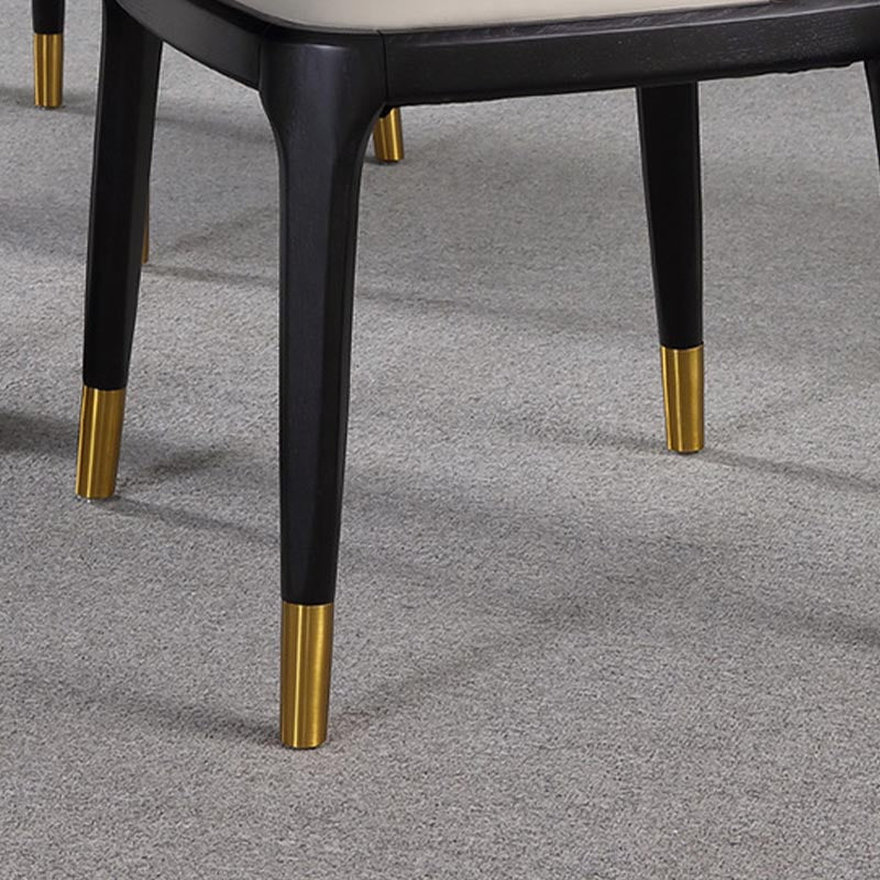 Chaises de salle à manger sans bras contemporaines meubles de Parsons en bois en finition mate