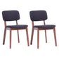 Wood Dining Side Chair Open Back Dining Side Chair for Dining Room Black 2 Piece Set Clearhalo 'Dining Chairs' 'Dining Tables & Seating' 'dining_chair' 'furn' 'furn_dining_chair' 'Furniture' 'Kitchen & Dining Furniture' 5269804