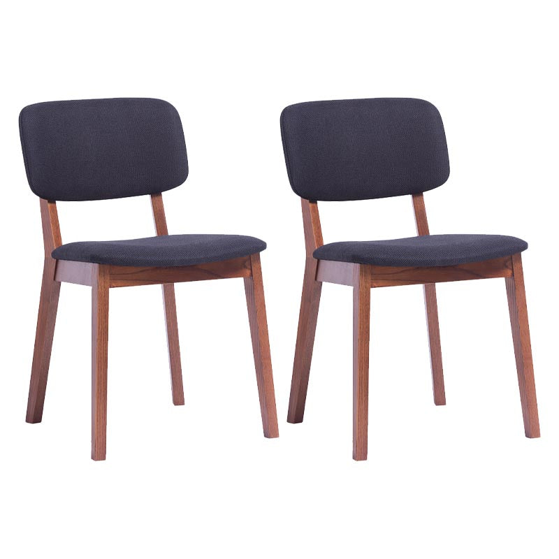 Wood Dining Side Chair Open Back Dining Side Chair for Dining Room Black 2 Piece Set Clearhalo 'Dining Chairs' 'Dining Tables & Seating' 'dining_chair' 'furn' 'furn_dining_chair' 'Furniture' 'Kitchen & Dining Furniture' 5269804