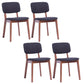 Wood Dining Side Chair Open Back Dining Side Chair for Dining Room Black 4 Piece Set Clearhalo 'Dining Chairs' 'Dining Tables & Seating' 'dining_chair' 'furn' 'furn_dining_chair' 'Furniture' 'Kitchen & Dining Furniture' 5269805
