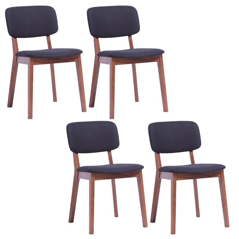Wood Dining Side Chair Open Back Dining Side Chair for Dining Room Black 4 Piece Set Clearhalo 'Dining Chairs' 'Dining Tables & Seating' 'dining_chair' 'furn' 'furn_dining_chair' 'Furniture' 'Kitchen & Dining Furniture' 5269805