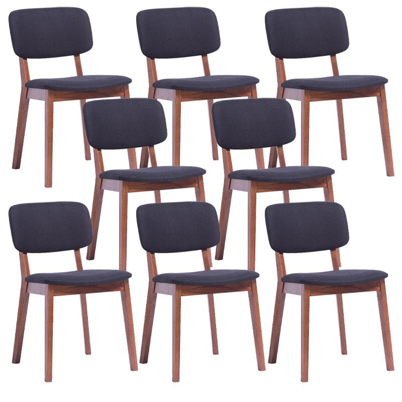 Wood Dining Side Chair Open Back Dining Side Chair for Dining Room Black 8 Piece Set Clearhalo 'Dining Chairs' 'Dining Tables & Seating' 'dining_chair' 'furn' 'furn_dining_chair' 'Furniture' 'Kitchen & Dining Furniture' 5269810