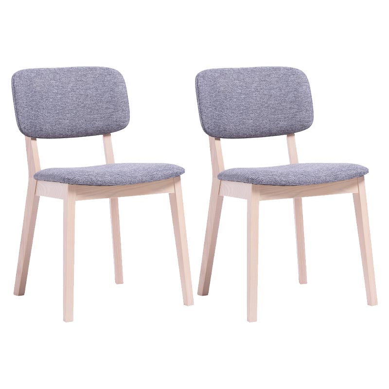 Wood Dining Side Chair Open Back Dining Side Chair for Dining Room Grey 2 Piece Set Clearhalo 'Dining Chairs' 'Dining Tables & Seating' 'dining_chair' 'furn' 'furn_dining_chair' 'Furniture' 'Kitchen & Dining Furniture' 5269811