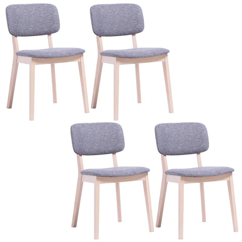 Wood Dining Side Chair Open Back Dining Side Chair for Dining Room Grey 4 Piece Set Clearhalo 'Dining Chairs' 'Dining Tables & Seating' 'dining_chair' 'furn' 'furn_dining_chair' 'Furniture' 'Kitchen & Dining Furniture' 5269813