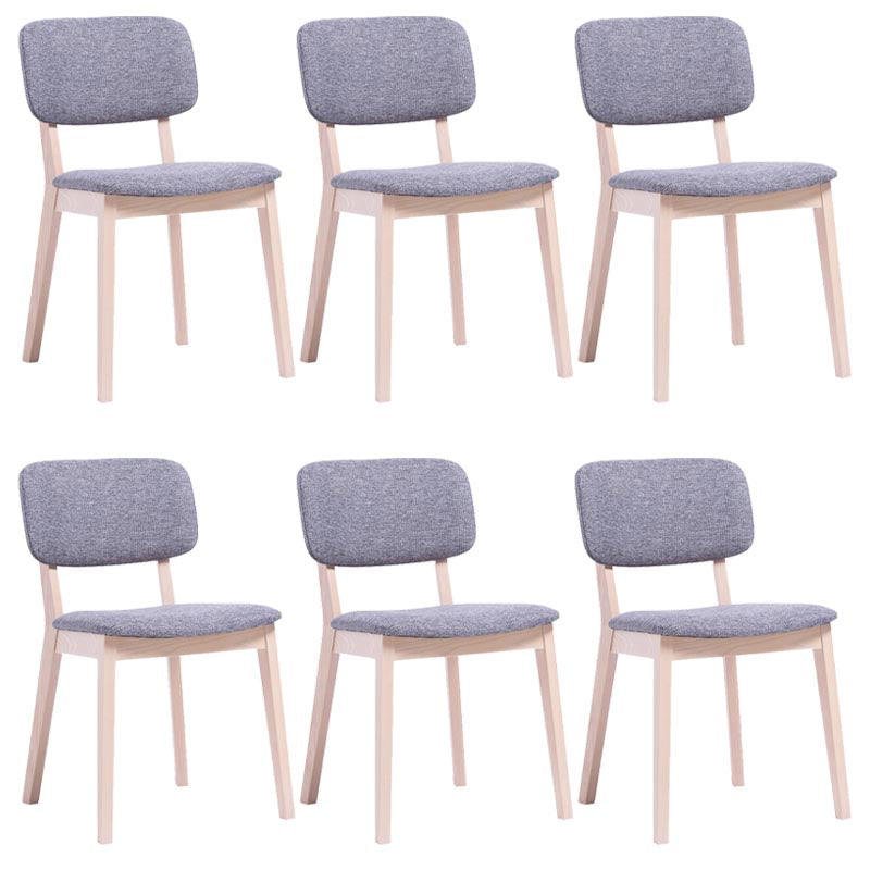 Wood Dining Side Chair Open Back Dining Side Chair for Dining Room Grey 6 Piece Set Clearhalo 'Dining Chairs' 'Dining Tables & Seating' 'dining_chair' 'furn' 'furn_dining_chair' 'Furniture' 'Kitchen & Dining Furniture' 5269816