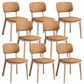 Wood Dining Side Chair Open Back Dining Side Chair for Dining Room Beige 8 Piece Set Clearhalo 'Dining Chairs' 'Dining Tables & Seating' 'dining_chair' 'furn' 'furn_dining_chair' 'Furniture' 'Kitchen & Dining Furniture' 5269825