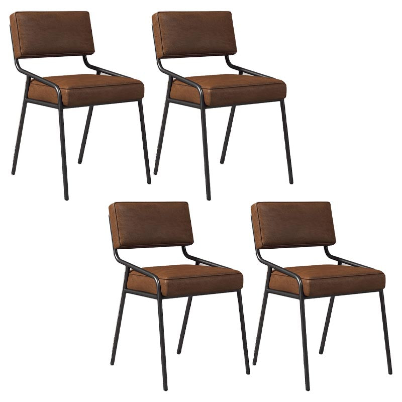 Zeitgenössischer Esstuhl offener gepolsterter Stuhl im matten Finish offen