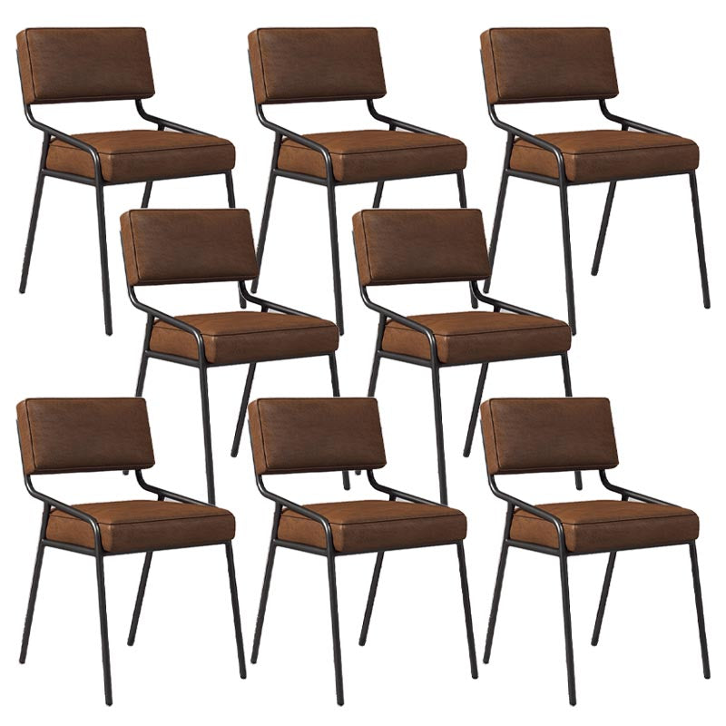 Zeitgenössischer Esstuhl offener gepolsterter Stuhl im matten Finish offen