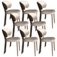 Leather Dining Chairs Open Back Dining Side Chair for Kitchen