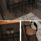 Rectangle industriel Table de table en bois massif en bois 1/3/4 Pièces Table de comptoir avec tabourets hauts