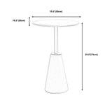 Lacquer Concrete Modernistic Table Round Side End Table for Living Room