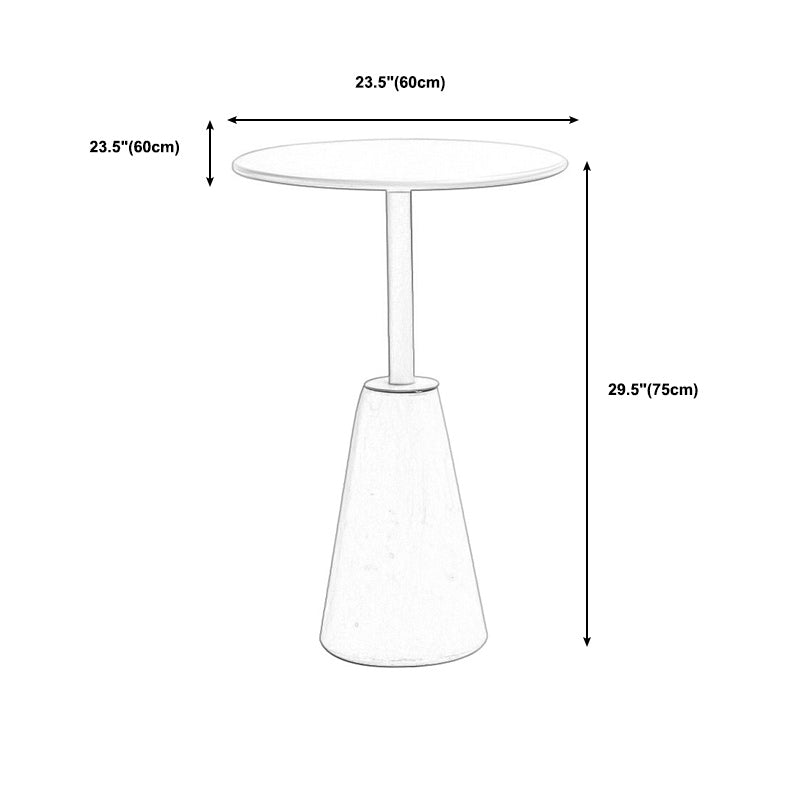 Lacquer Concrete Modernistic Table Round Side End Table for Living Room