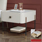 Modern Style with 1 Drawer 1 Storage Rack Leather Black Leg and Nightstand