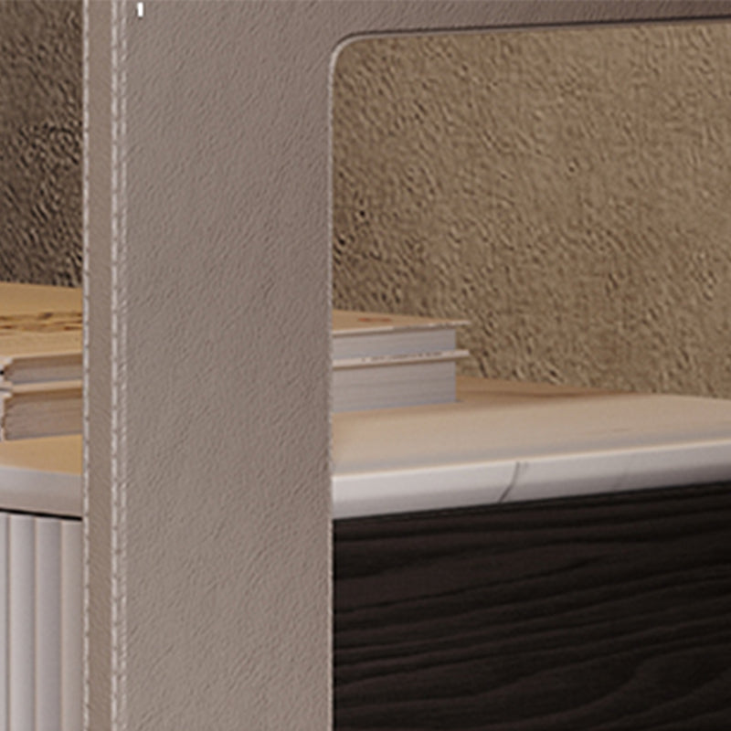 Zeitgenössischer 1 - Schubladenglas/Stein Nachttisch 18,9 "großer Nachtstand