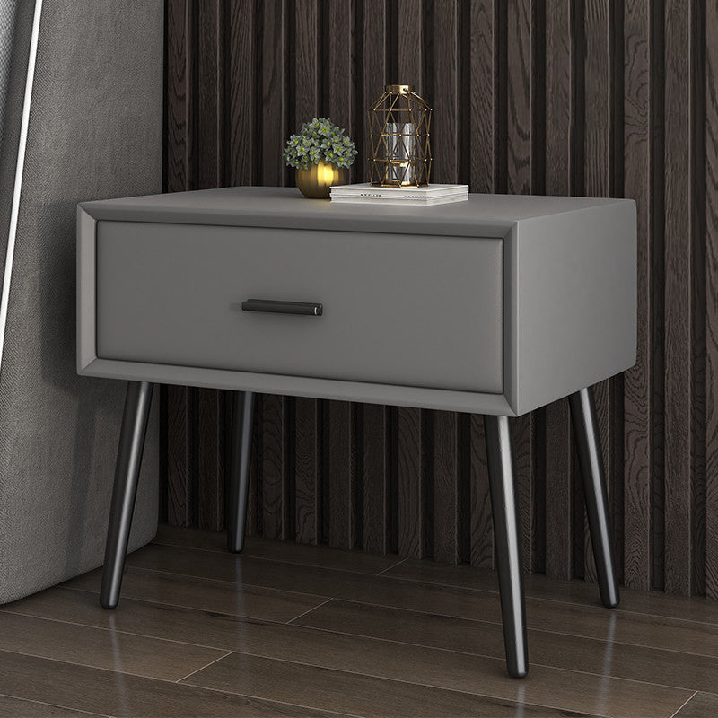 モダンなウッドナイトスタンド18.5 "高さの長方形ナイトスタンドが引き出し付き